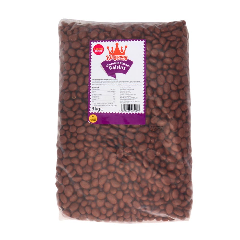 Kingsway Chocolate Flavour Raisins 3kg 3000g