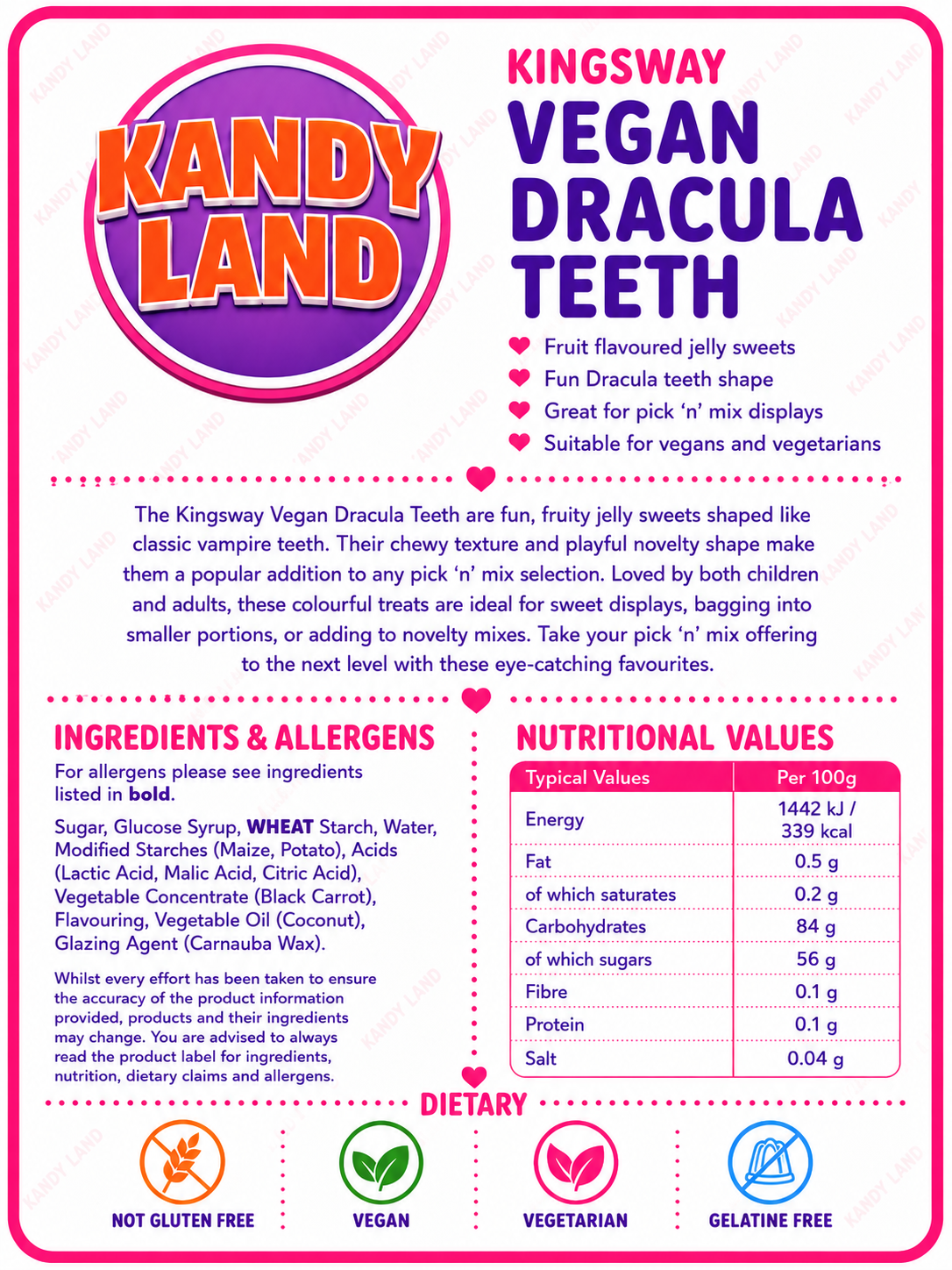 Dracula Teeth 100g