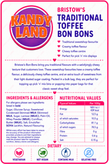 Traditional Bristows Toffee Bonbons 100g