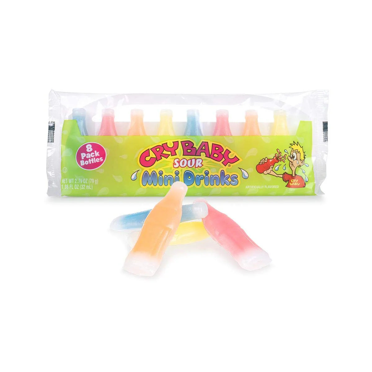 Cry Baby Sour Wax Mini Drinks 8 Pack USA