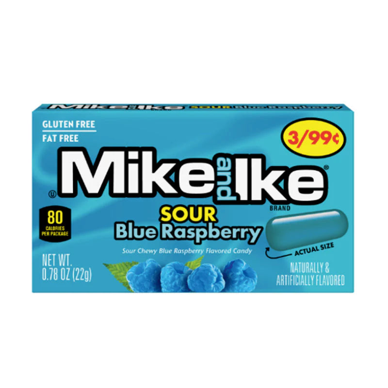 Mike and Ike Sour Blue Raspberry 22g USA