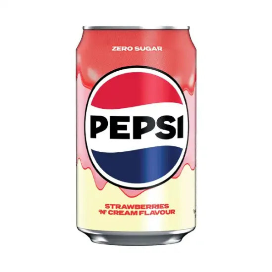 Pepsi Strawberries N Cream Zero Sugar USA