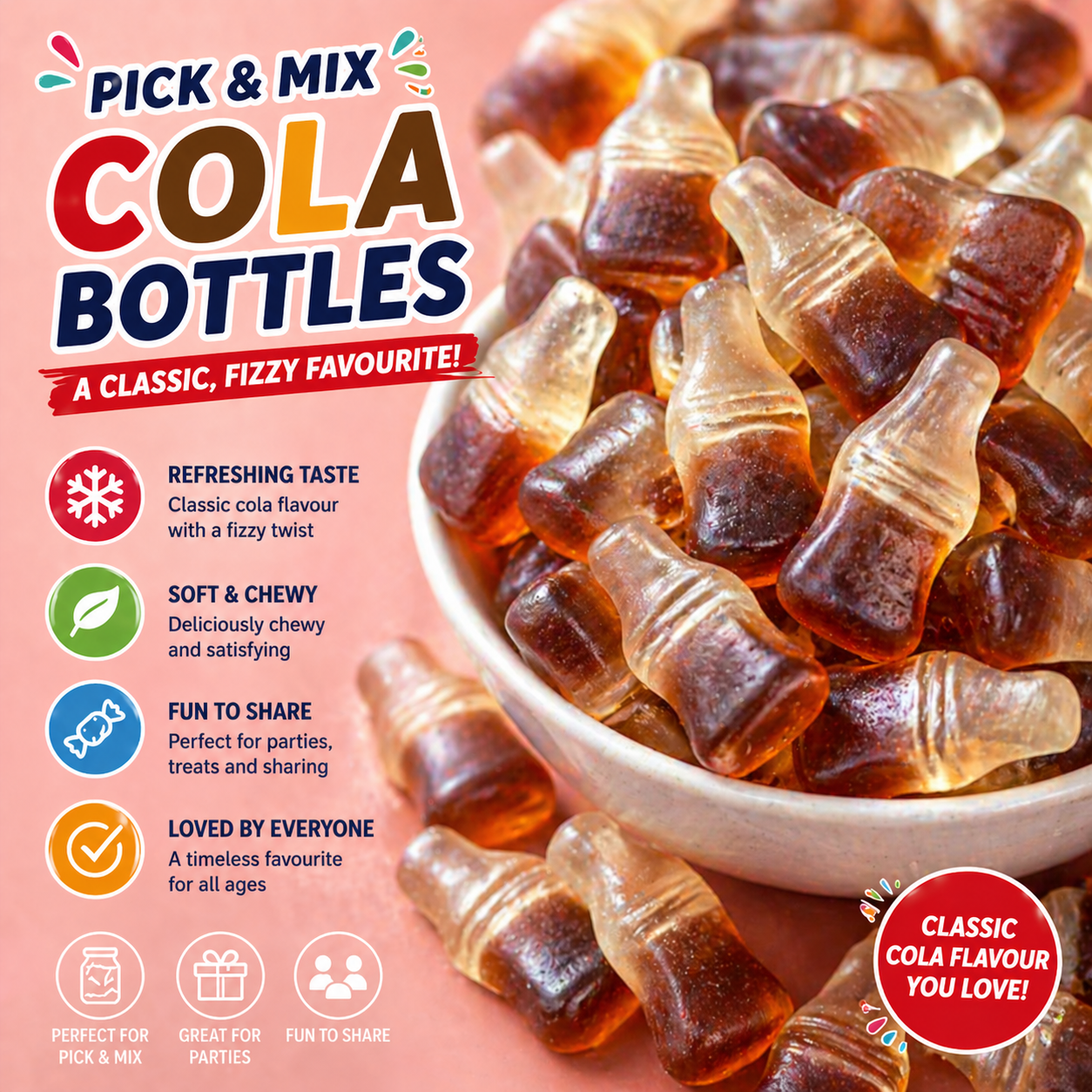 Cola Bottles 100g